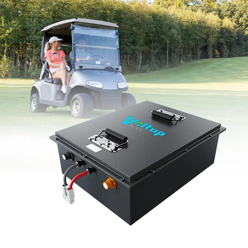How does a golf cart battery ensure safety?